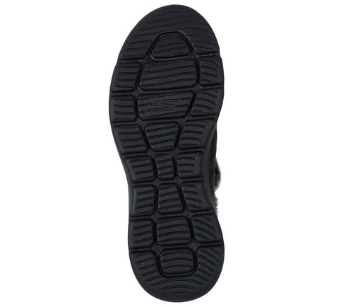 Ghete sport, dama, SKECHERS GLACIAL ULTRA - COZY GETAWAY 144221-BBK negru, piele ecologica